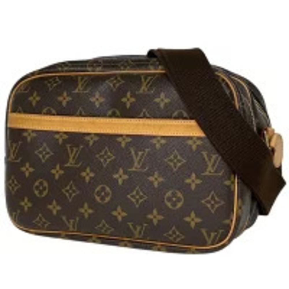 Louis Vuitton Reporter Crossbody Shoulder Bag Monogram Brown